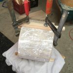 Clamping the overlap overnight, just to be sure.