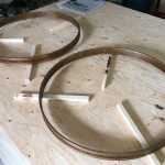 Hoops second coat of stain.