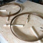 Hoops second coat of stain.