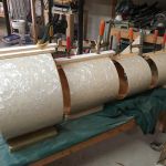 Shells all wrapped and clamped for the night, a good day's work!