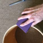 Final touch-up on the bearing edges.