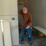 Roger wondering why he always ends up drywalling