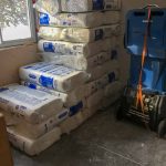 The attic insulation and blower has arrived