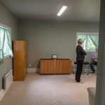 Cathy and mom inspecting