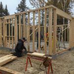 4th wall is up, Ben is bolting them down