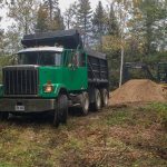 The first of many loads of various types of sand and gravel
