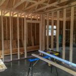 Interior walls done, getting ready for Tyvek